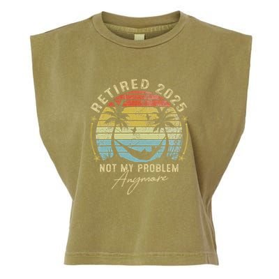 Retired 2025 Not My Problem Anymore Vintage Retirement 2025 Garment-Dyed Women's Muscle Tee