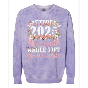 Retired 2025 Not My Problem Anymore Retirement 2025 Women Colorblast Crewneck Sweatshirt