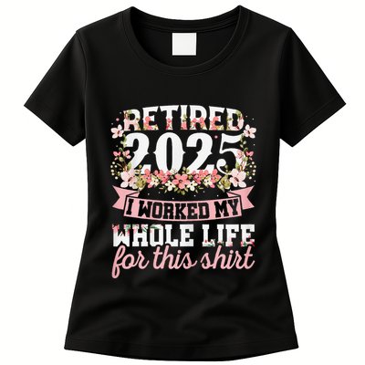 Retired 2025 Not My Problem Anymore Retirement 2025 Women Womens T-Shirt