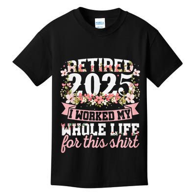 Retired 2025 Not My Problem Anymore Retirement 2025 Women Kids T-Shirt