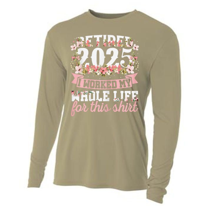 Retired 2025 Not My Problem Anymore Retirement 2025 Women Cooling Performance Long Sleeve Crew