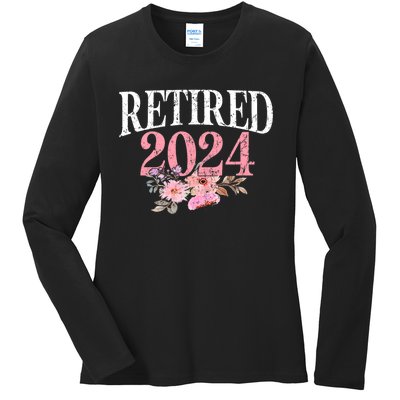 Retired 2024 Not My Problem Anymore Ladies Long Sleeve Shirt