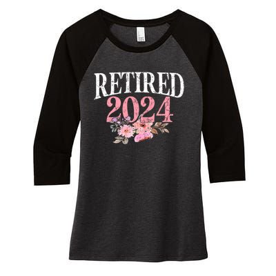 Retired 2024 Not My Problem Anymore Women's Tri-Blend 3/4-Sleeve Raglan Shirt