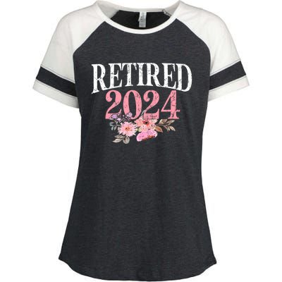 Retired 2024 Not My Problem Anymore Enza Ladies Jersey Colorblock Tee