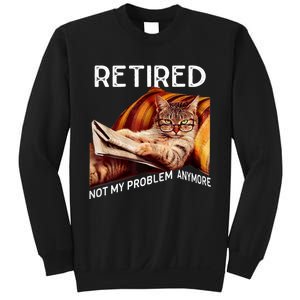 Retired 2024 Not My Problem Anymore Cute Cat Sweatshirt