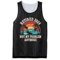 Retired 2024 Not My Problem Anymore Funny Mesh Reversible Basketball Jersey Tank