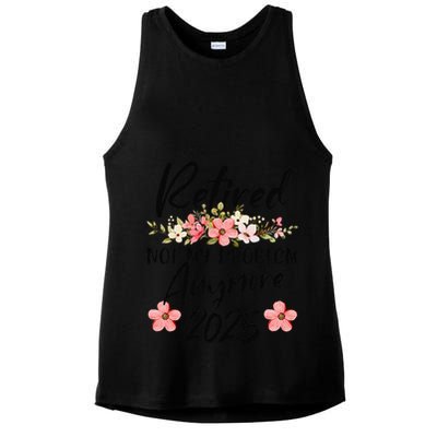 Retired 2025 Not My Problem Anymore Retirement 2025 Gift Ladies PosiCharge Tri-Blend Wicking Tank