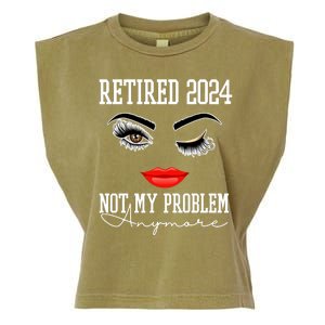 Retired 2024 Not My Problem Anymore Lady Style Garment-Dyed Women's Muscle Tee