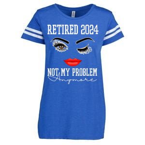 Retired 2024 Not My Problem Anymore Lady Style Enza Ladies Jersey Football T-Shirt