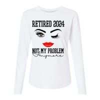 Retired 2024 Not My Problem Anymore Lady Style Womens Cotton Relaxed Long Sleeve T-Shirt