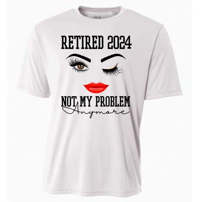 Retired 2024 Not My Problem Anymore Lady Style Cooling Performance Crew T-Shirt