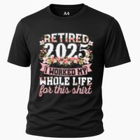 Retired 2025 Not My Problem Anymore Retirement 2025 Women Gift Cooling Performance Crew T-Shirt