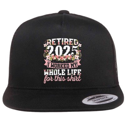 Retired 2025 Not My Problem Anymore Retirement 2025 Women Gift Flatbill Hat