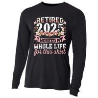 Retired 2025 Not My Problem Anymore Retirement 2025 Women Gift Cooling Performance Long Sleeve Crew