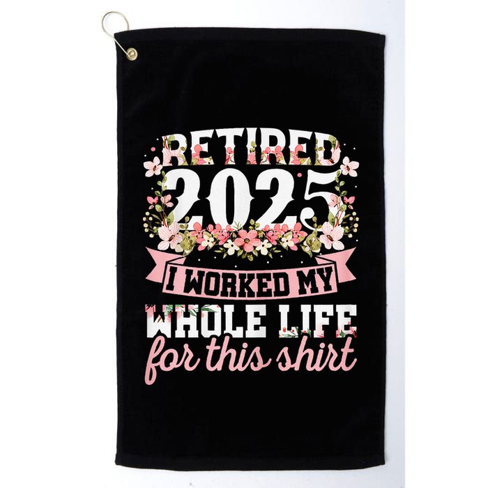 Retired 2025 Not My Problem Anymore Retirement 2025 Women Gift Golf Towel