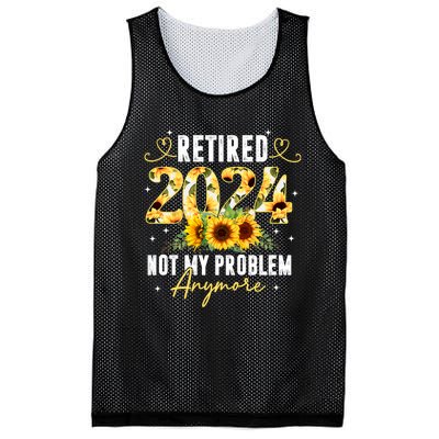 Retired 2024 Not My Problem Anymore Sunflower Mesh Reversible Basketball Jersey Tank