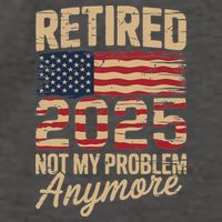 Retired 2025 Not My Problem Anymore With Us Flag Retirement Vector Backpack