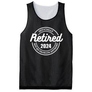 Retired 2024 Not My Problem Anymore For Dad Mesh Reversible Basketball Jersey Tank