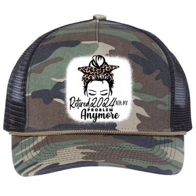 Retired 2024 Not My Problem Anymore Retro Rope Trucker Hat Cap