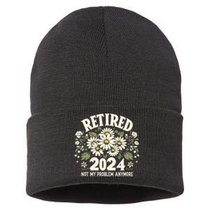 Retired 2024 Not My Problem Anymore Daisy Floral Sustainable Knit Beanie