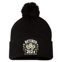 Retired 2024 Not My Problem Anymore Daisy Floral Pom Pom 12in Knit Beanie