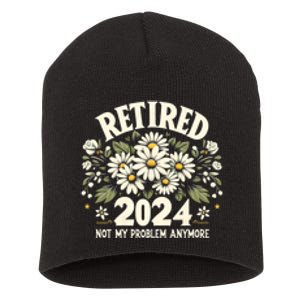 Retired 2024 Not My Problem Anymore Daisy Floral Short Acrylic Beanie