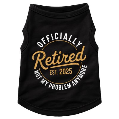 Retired 2025 Not My Problem Anymore Vintage Funny Doggie Tank