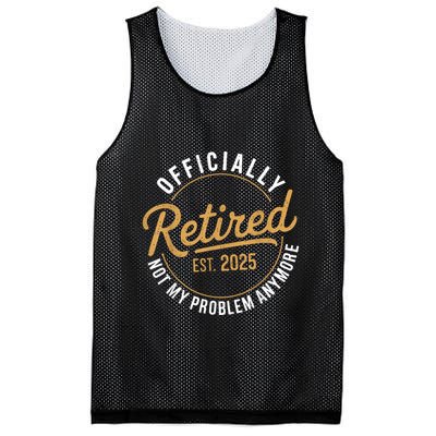 Retired 2025 Not My Problem Anymore Vintage Funny Mesh Reversible Basketball Jersey Tank