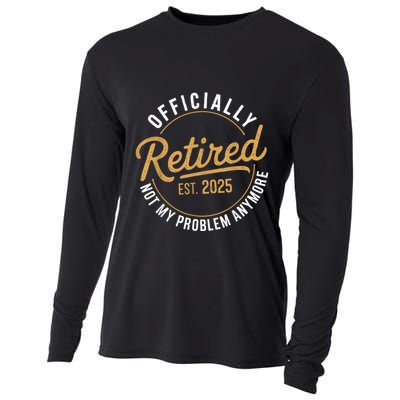 Retired 2025 Not My Problem Anymore Vintage Funny Cooling Performance Long Sleeve Crew