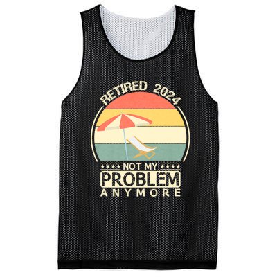 Retired 2024 Not My Problem Anymore Vintage Mesh Reversible Basketball Jersey Tank