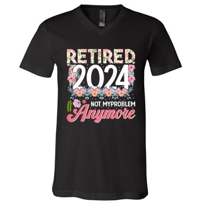 Retired 2024 Not My Problem Anymore V-Neck T-Shirt