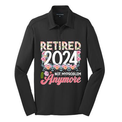 Retired 2024 Not My Problem Anymore Silk Touch Performance Long Sleeve Polo