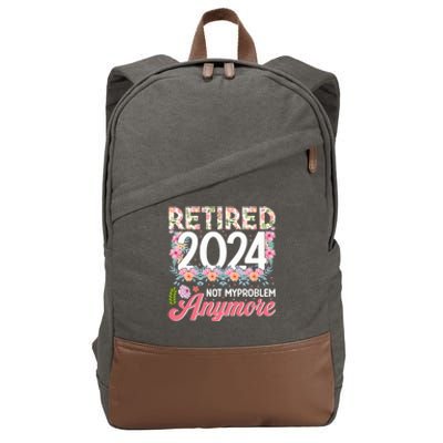 Retired 2024 Not My Problem Anymore Cotton Canvas Backpack