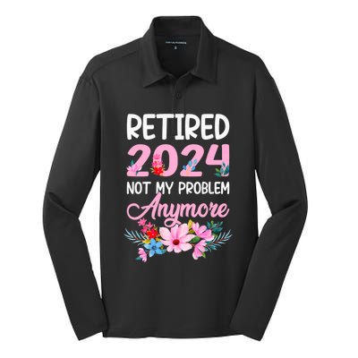 Retired 2024 Not My Problem Anymore Silk Touch Performance Long Sleeve Polo