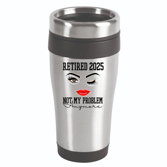 Retired 2025 Not My Problem Anymore Lady Style 16oz Travel Tumbler