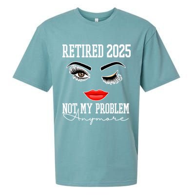 Retired 2025 Not My Problem Anymore Lady Style Sueded Cloud Jersey T-Shirt