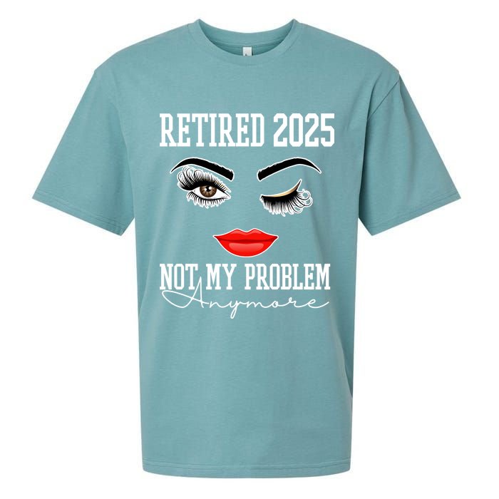 Retired 2025 Not My Problem Anymore Lady Style Sueded Cloud Jersey T-Shirt