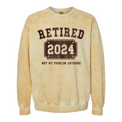 Retired 2024 Not My Problem Anymore Vintage Colorblast Crewneck Sweatshirt