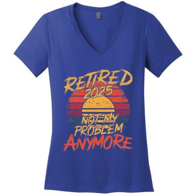 Retired 2025 Not My Problem Anymore Women's V-Neck T-Shirt