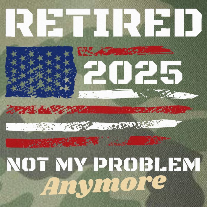 Retired 2025 Not My Problem Anymore American Flag Retirement Legacy Tie Dye Trucker Hat