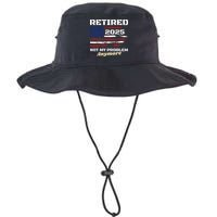 Retired 2025 Not My Problem Anymore American Flag Retirement Bucket Hat