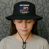 Retired 2025 Not My Problem Anymore American Flag Retirement Bucket Hat