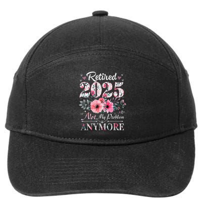 Retired 2025 Not My Problem Anymore Vintage Retirement 2024 7-Panel Snapback Hat