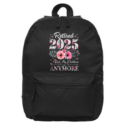 Retired 2025 Not My Problem Anymore Vintage Retirement 2024 16 in Basic Backpack