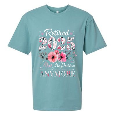 Retired 2025 Not My Problem Anymore Vintage Retirement 2024 Sueded Cloud Jersey T-Shirt