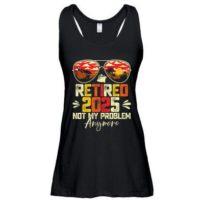 Retired 2025 Not My Problem Anymore Retirement Ladies Essential Flowy Tank