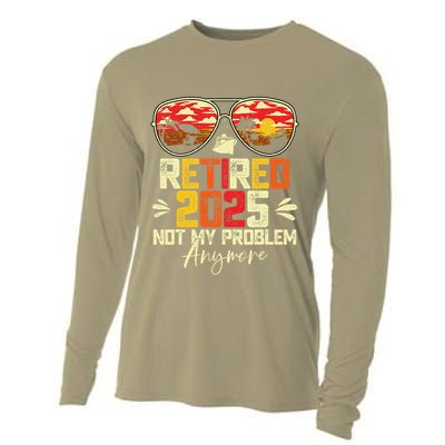 Retired 2025 Not My Problem Anymore Retirement Cooling Performance Long Sleeve Crew