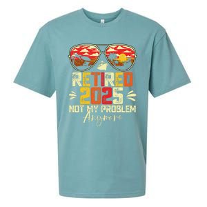 Retired 2025 Not My Problem Anymore Retirement Sueded Cloud Jersey T-Shirt