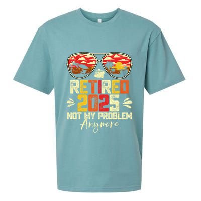 Retired 2025 Not My Problem Anymore Retirement Sueded Cloud Jersey T-Shirt
