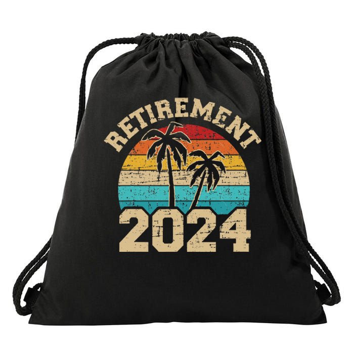 Retirement 2024 not my problem anymore vintage retired Drawstring Bag